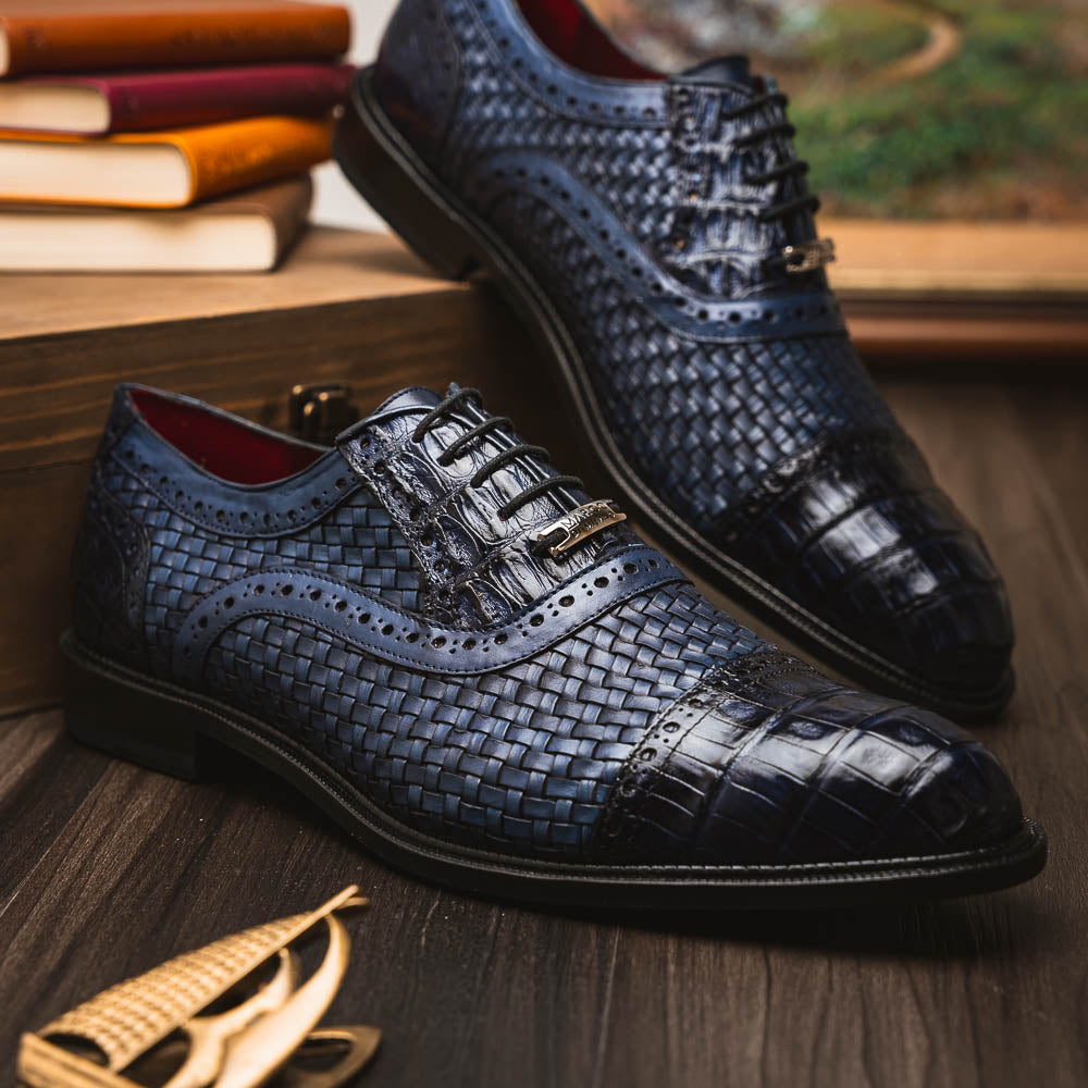 Marco Di Milano John Navy Leather Dress Shoe - 8.5 USA