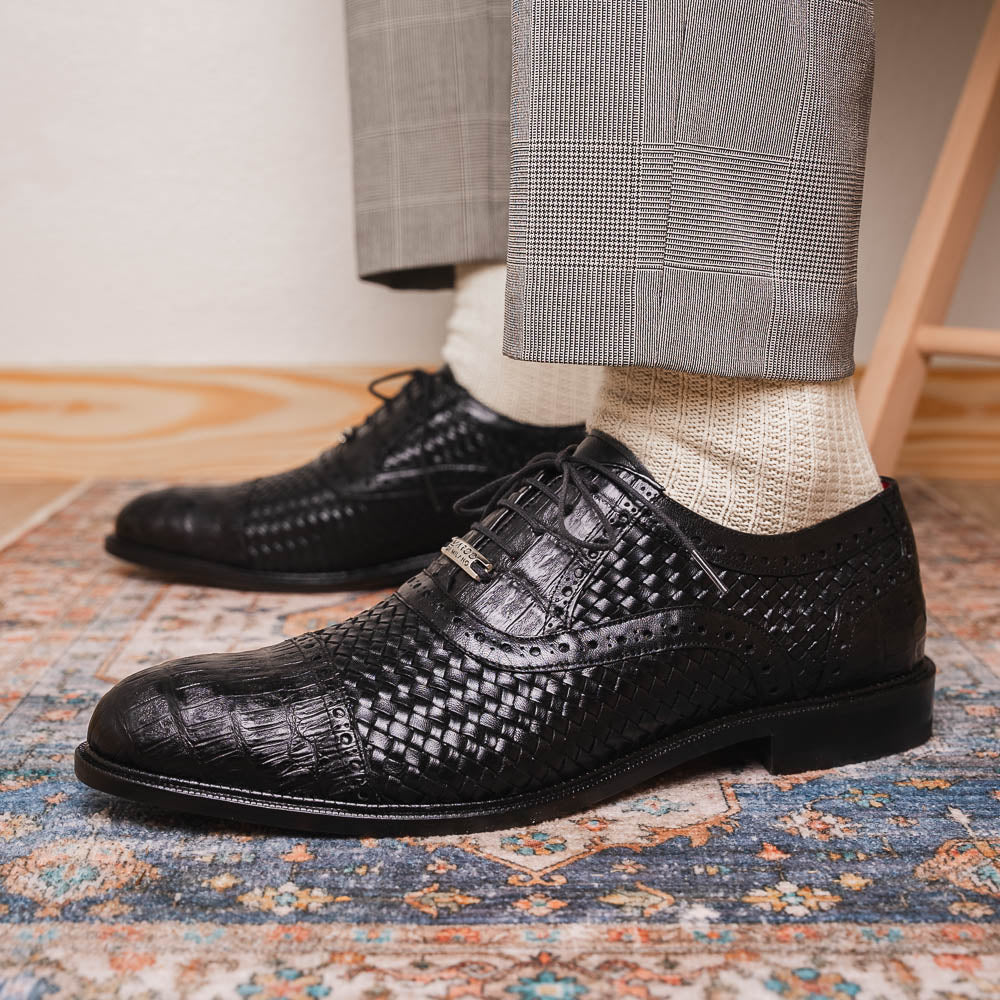 Marco Di Milano John Black: Luxury Leather Oxford Shoes - 9 USA