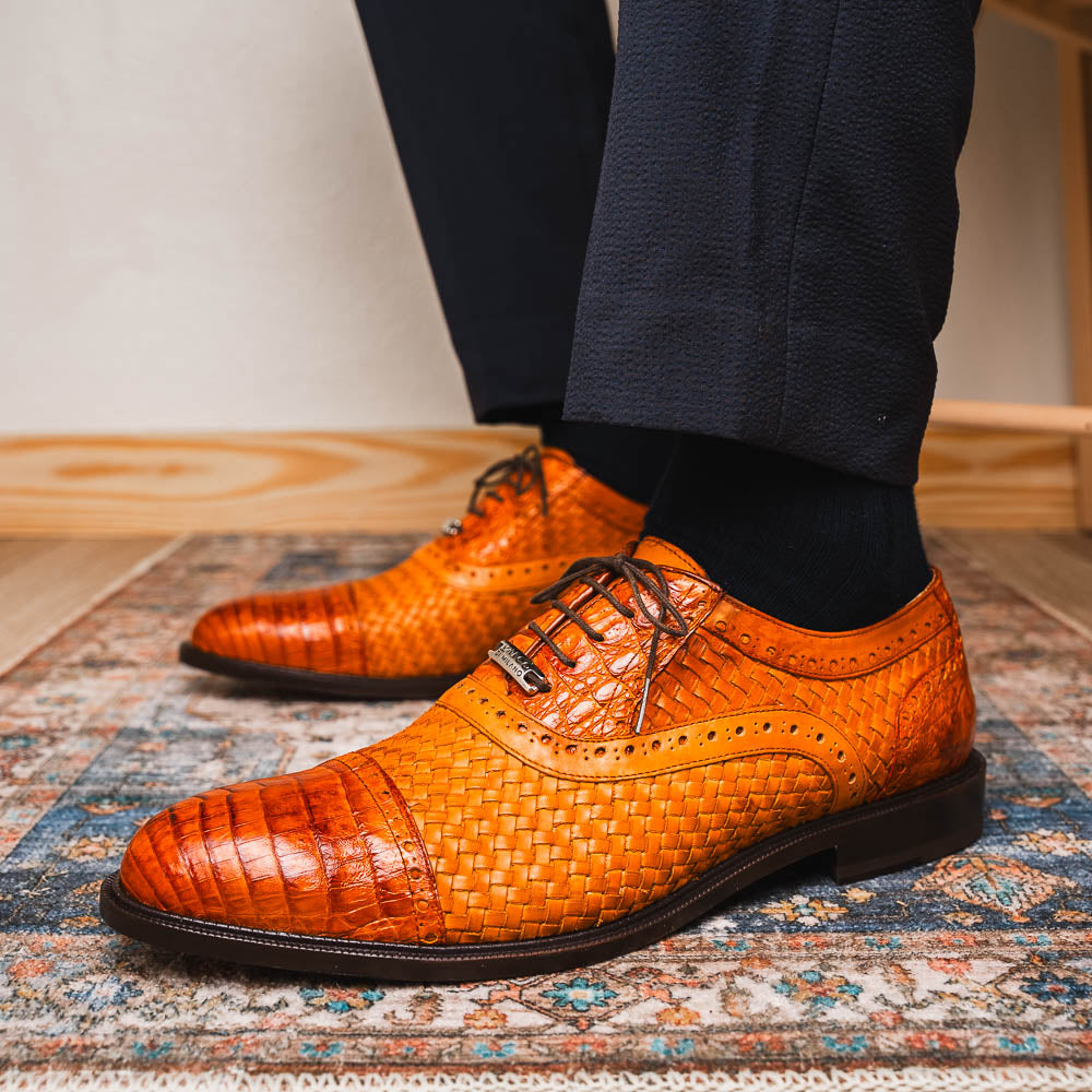 Marco Di Milano John Brandy: Luxury Leather Dress Shoes - 8 USA