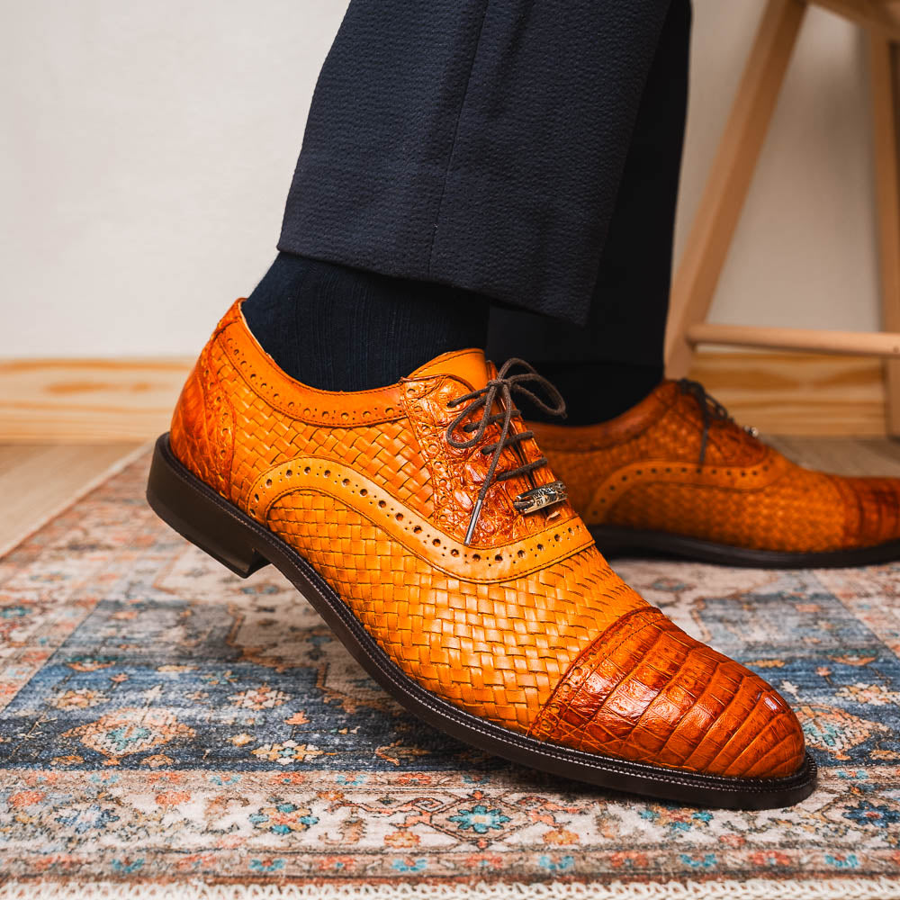 Marco Di Milano John Brandy: Luxury Leather Dress Shoes - 8 USA