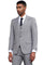 Men's Stacy Adams Modern Fit Vested Tonal Windowpane Plaid Suit in Light Grey