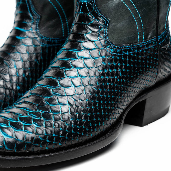 Marco_Di_Milano Kansas Black & Blue Leather Loafer