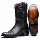 Marco Di Milano Kansas Black Python Round Toe Cowboy Boots