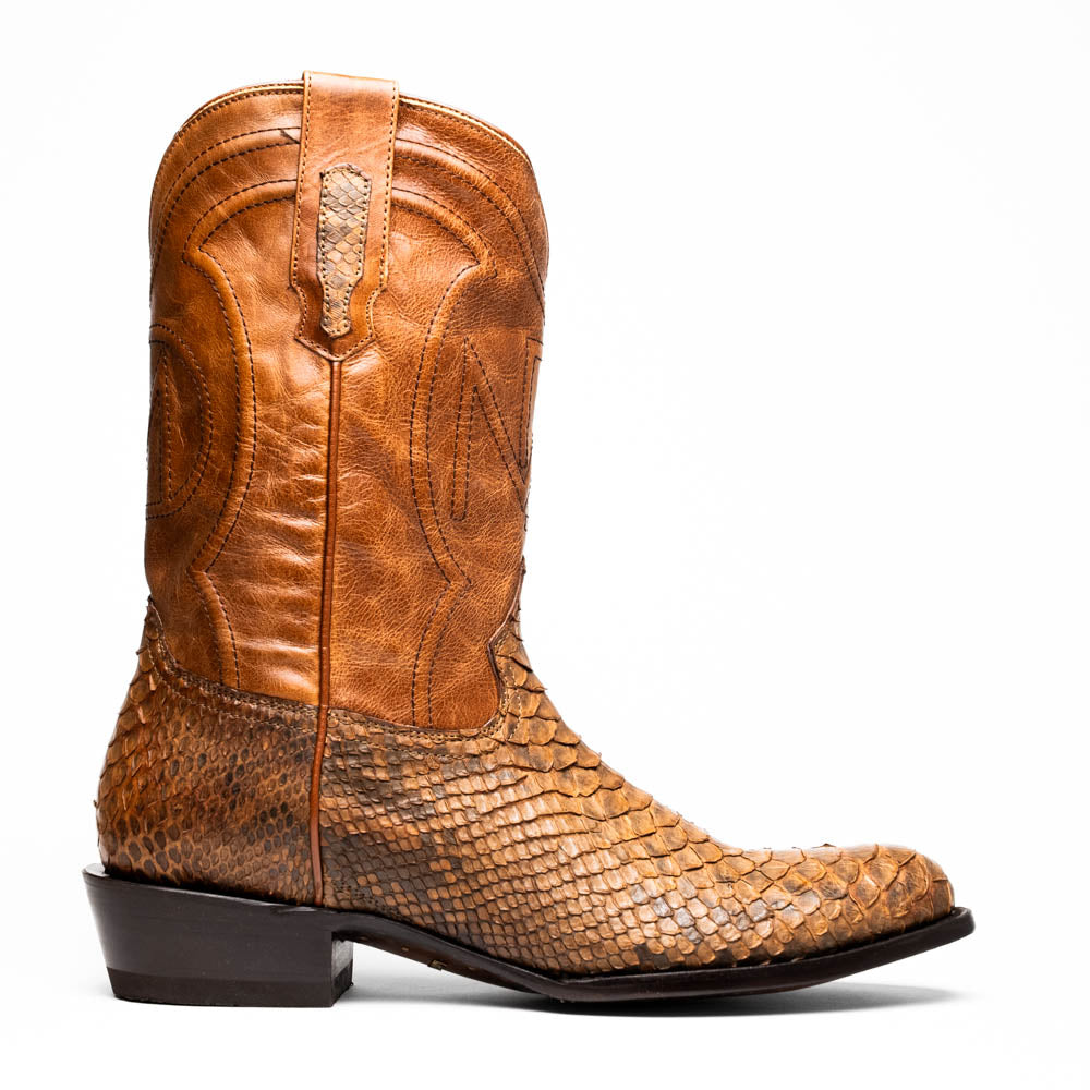Marco Di Milano Kansas Cognac Round Toe Cowboy Boots - 7