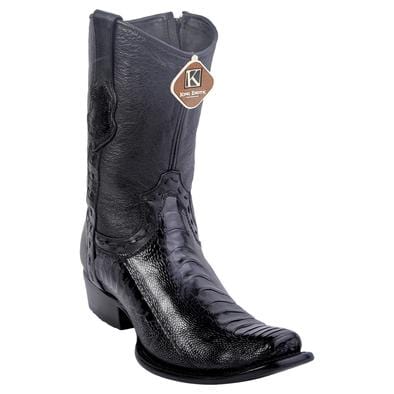 Men's King Exotic Original Ostrich Leg Skin Dubai Style Short Boots 479B05 - 6