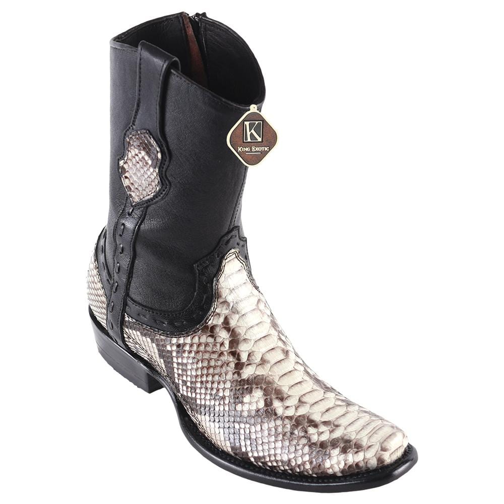 Men's King Exotic Original Python Skin Dubai Style Short Boots 479B57 - 6