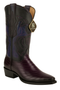 Men's King Exotic Snip Toe Eel Boots Handcrafted Burnished Purple (494RD0866)