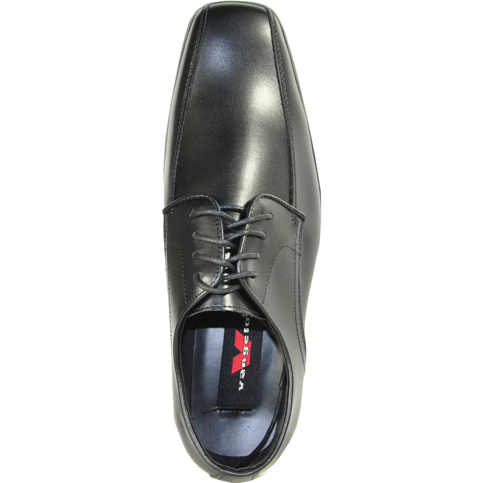 "Black Men's Classic Square Pointy Toe Dress Shoe"