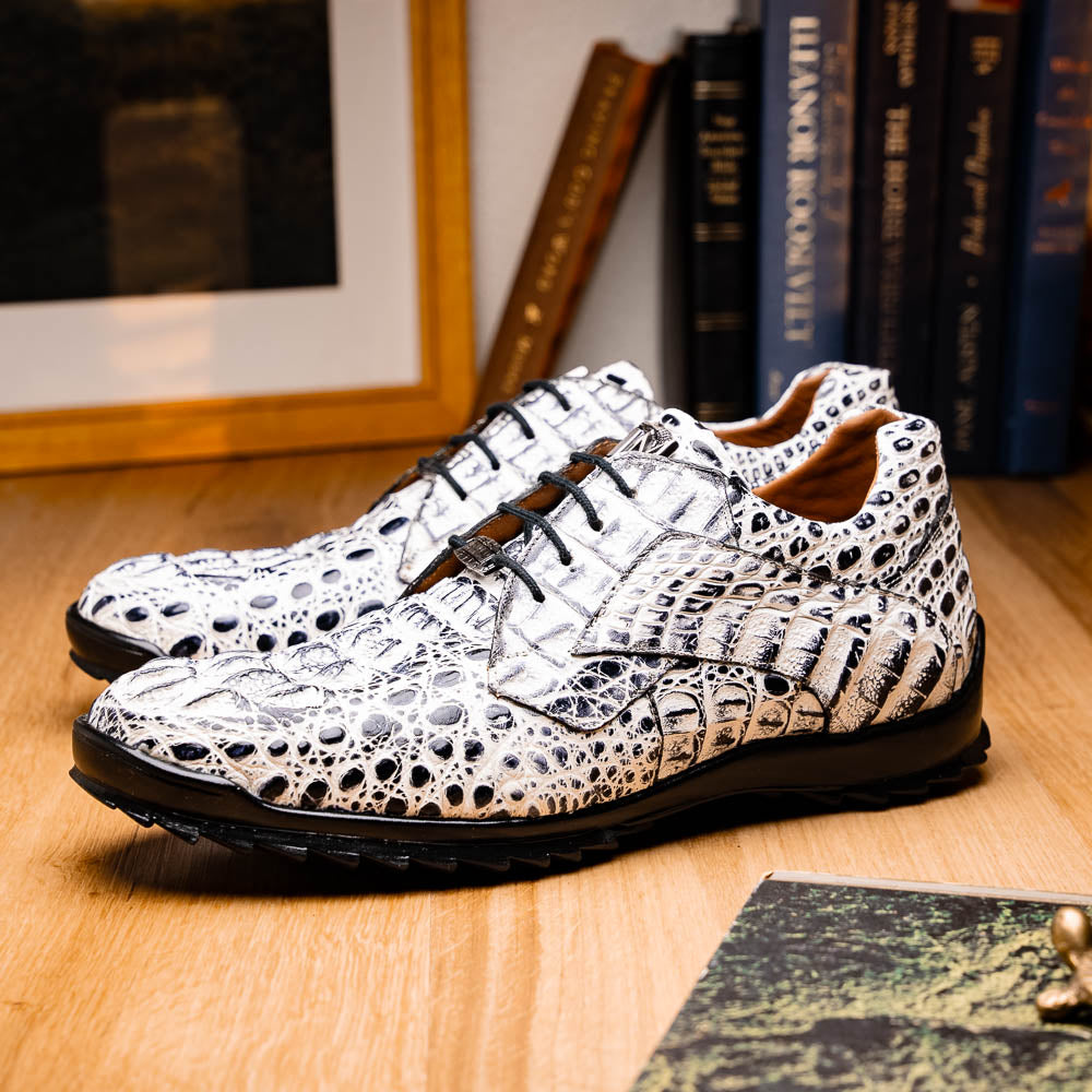 Marco Di Milano Kratos Newspaper Luxury Leather Shoe - 7 USA