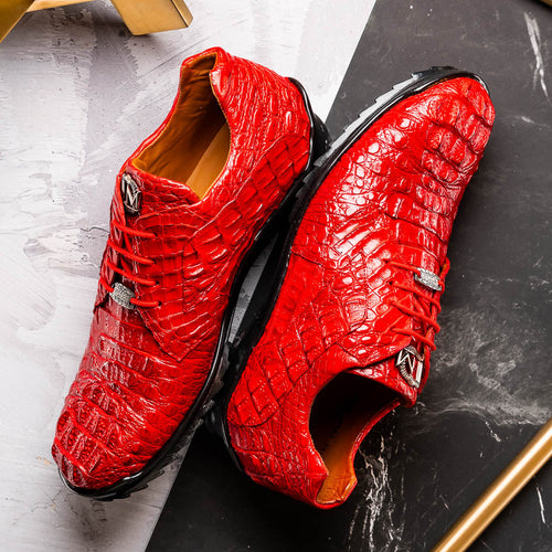 Marco_Di_Milano Kratos Red Luxury Leather Loafers