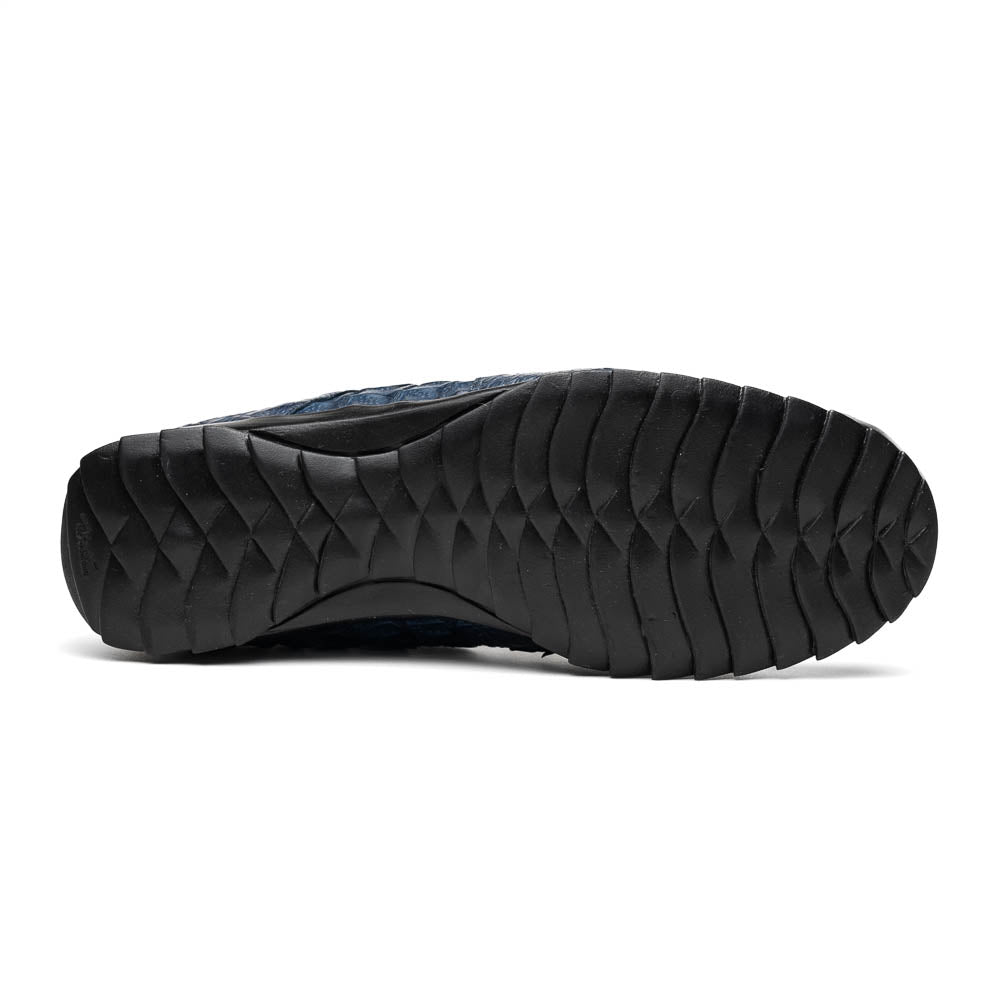 Marco Di Milano Kratos Men's Blue Jean Shoes Exotic Caiman Crocodile Sneakers - 7