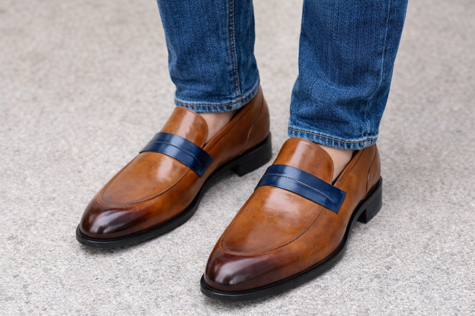 Contrast Penny Loafer KS479-601-New Designer Collection - 7