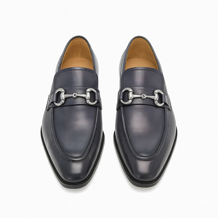 Carrucci Men's Burnished Signature Buckle Loafer