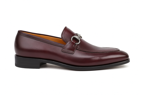 Carrucci Men's Burnished Signature Buckle Loafer