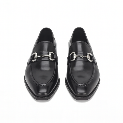 Carrucci Men's Burnished Signature Buckle Loafer