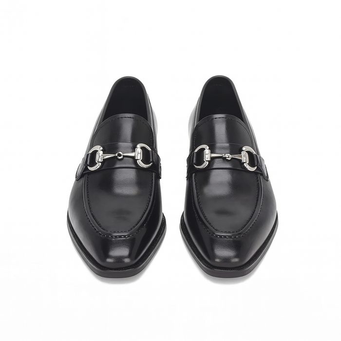Carrucci Men's Burnished Signature Buckle Loafer