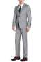 "Light Grey Slim Fit Wool Suit for Men - Basic Two Button with Optional Vest"