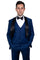 "Mens Stacy Adams Suit - Stacy Adams Suit Men's Vested Shawl Lapel Tuxedo - Indigo Blue"