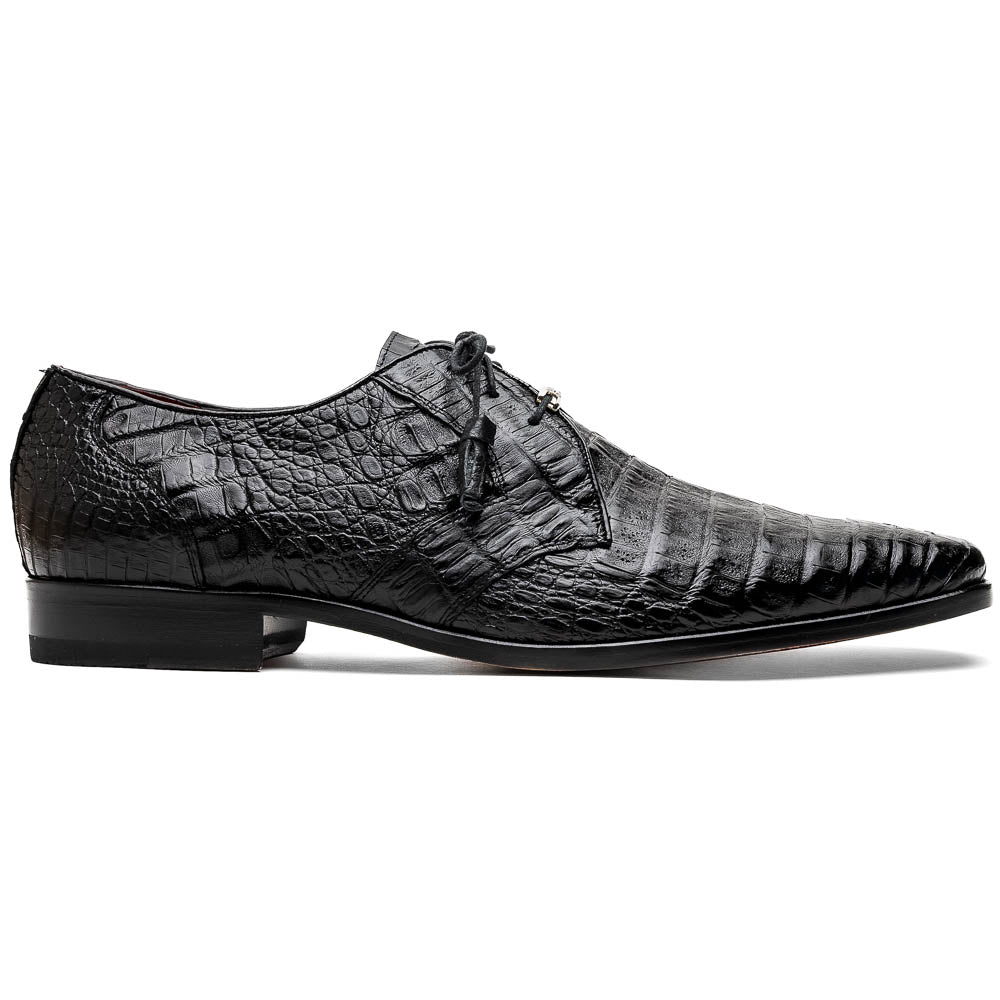 Marco Di Milano Lacio Black Leather Oxford Dress Shoe - 8 USA