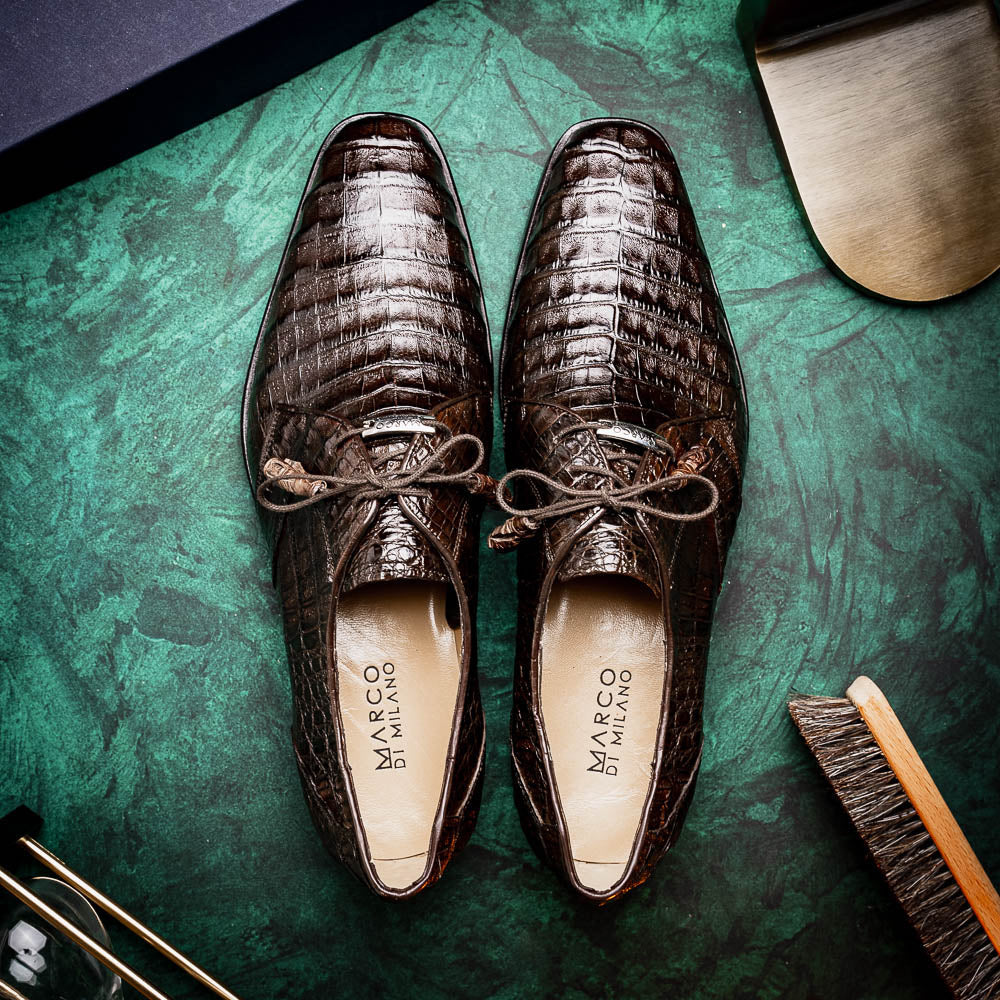 Marco Di Milano Lacio Brown Leather Oxford Shoe