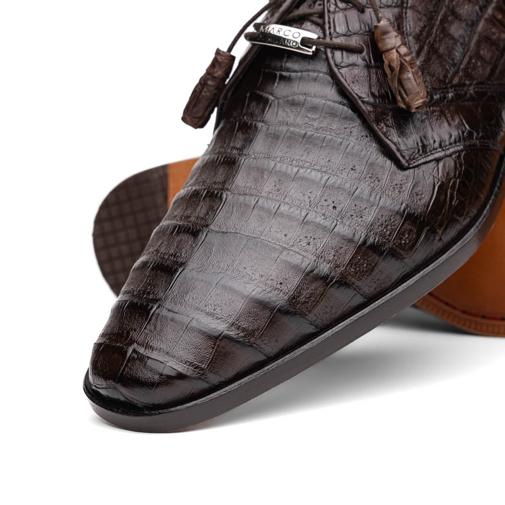 Marco Di Milano Lacio Brown Caiman Crocodile Derby - 8