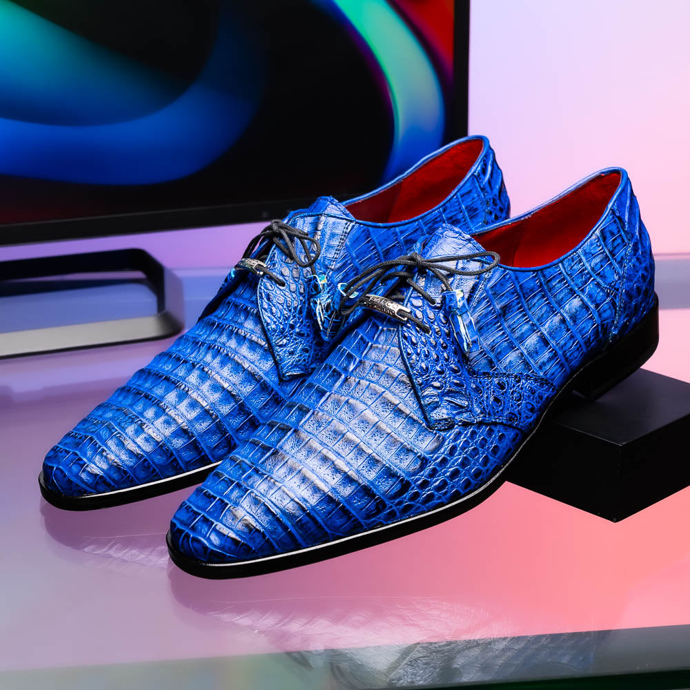 Marco Di Milano Lacio - Electric Blue Leather Loafers - 14 USA