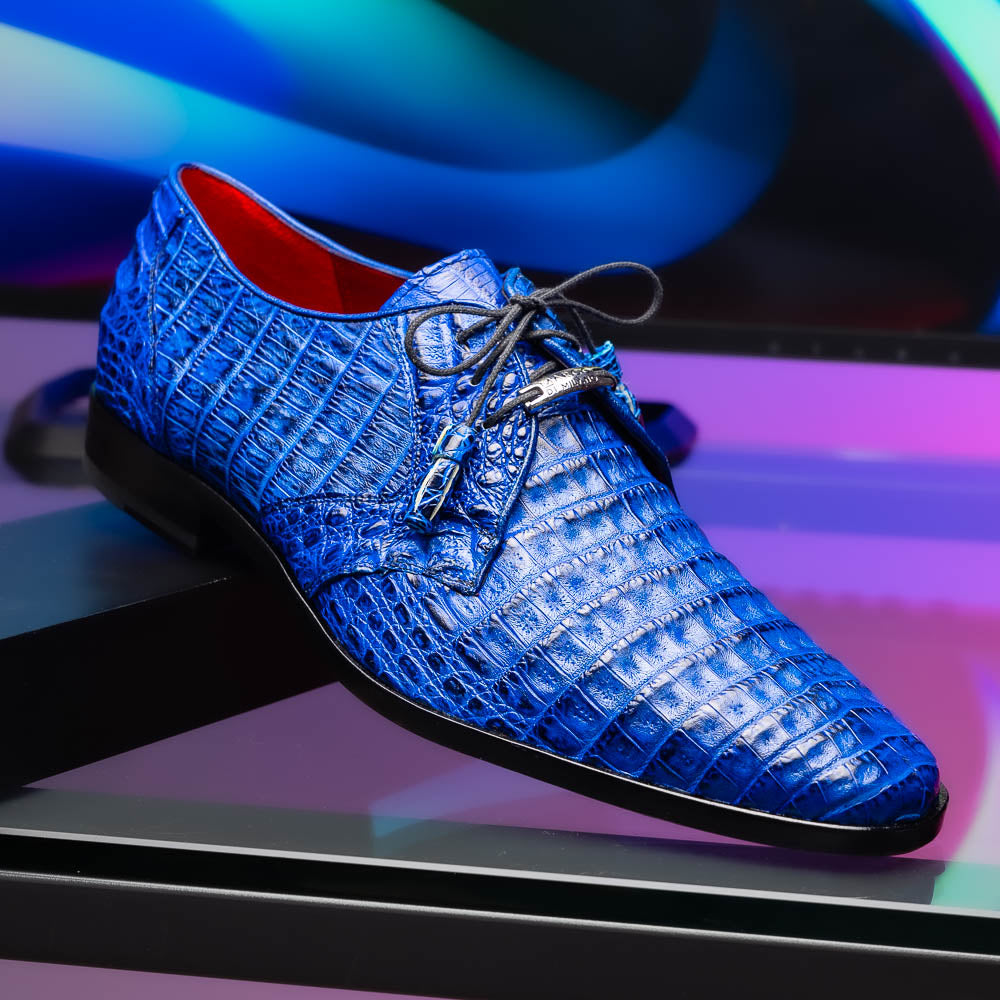 Marco Di Milano Lacio - Electric Blue Leather Loafers - 14 USA