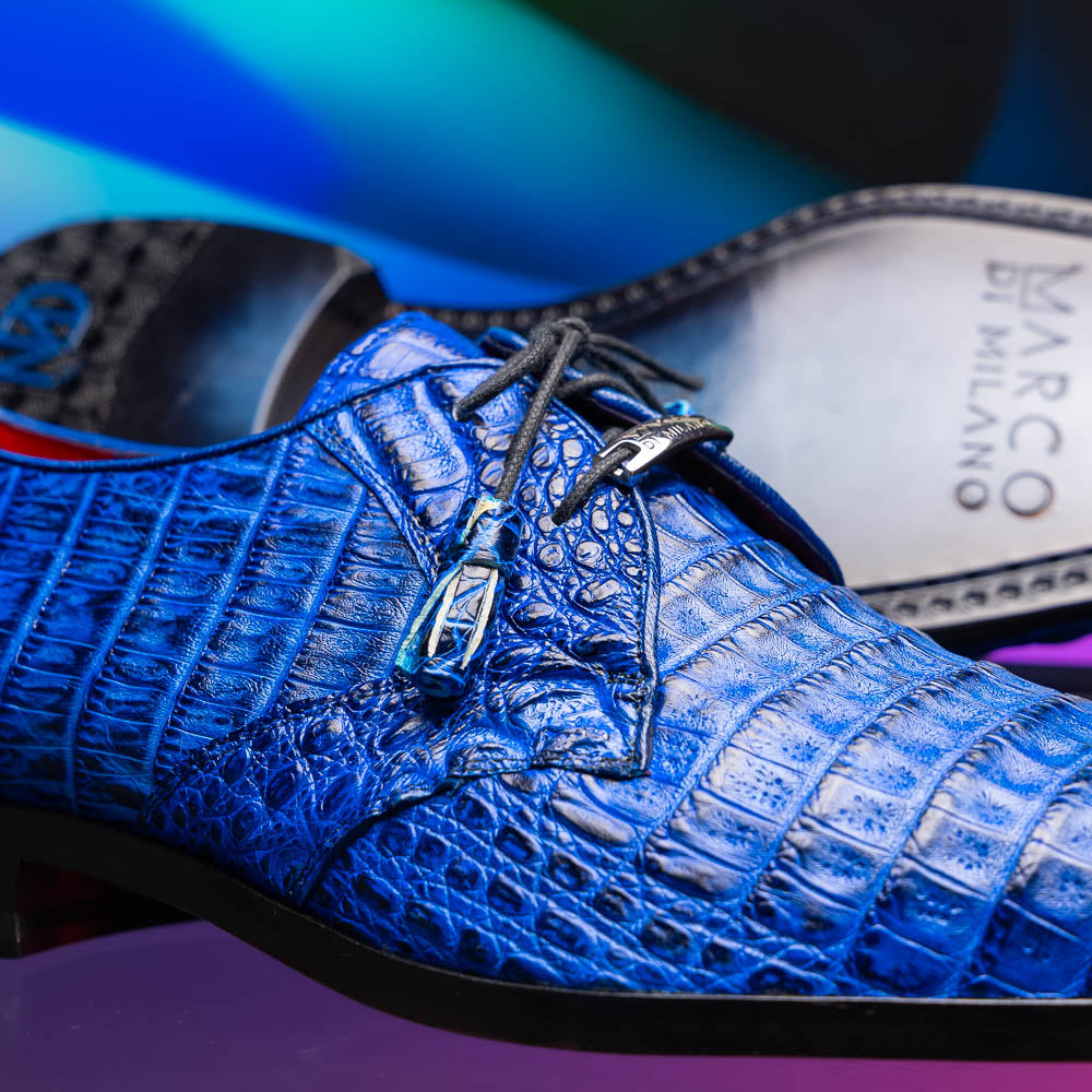 Marco Di Milano Lacio - Electric Blue Leather Loafers - 14 USA