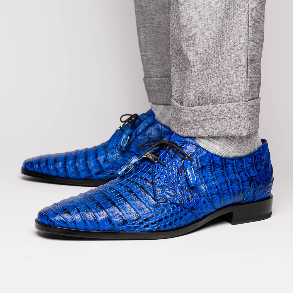 Marco Di Milano Lacio - Electric Blue Leather Loafers - 14 USA