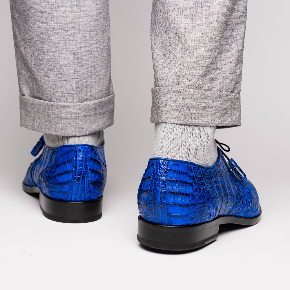 Marco Di Milano Lacio - Electric Blue Leather Loafers - 14 USA