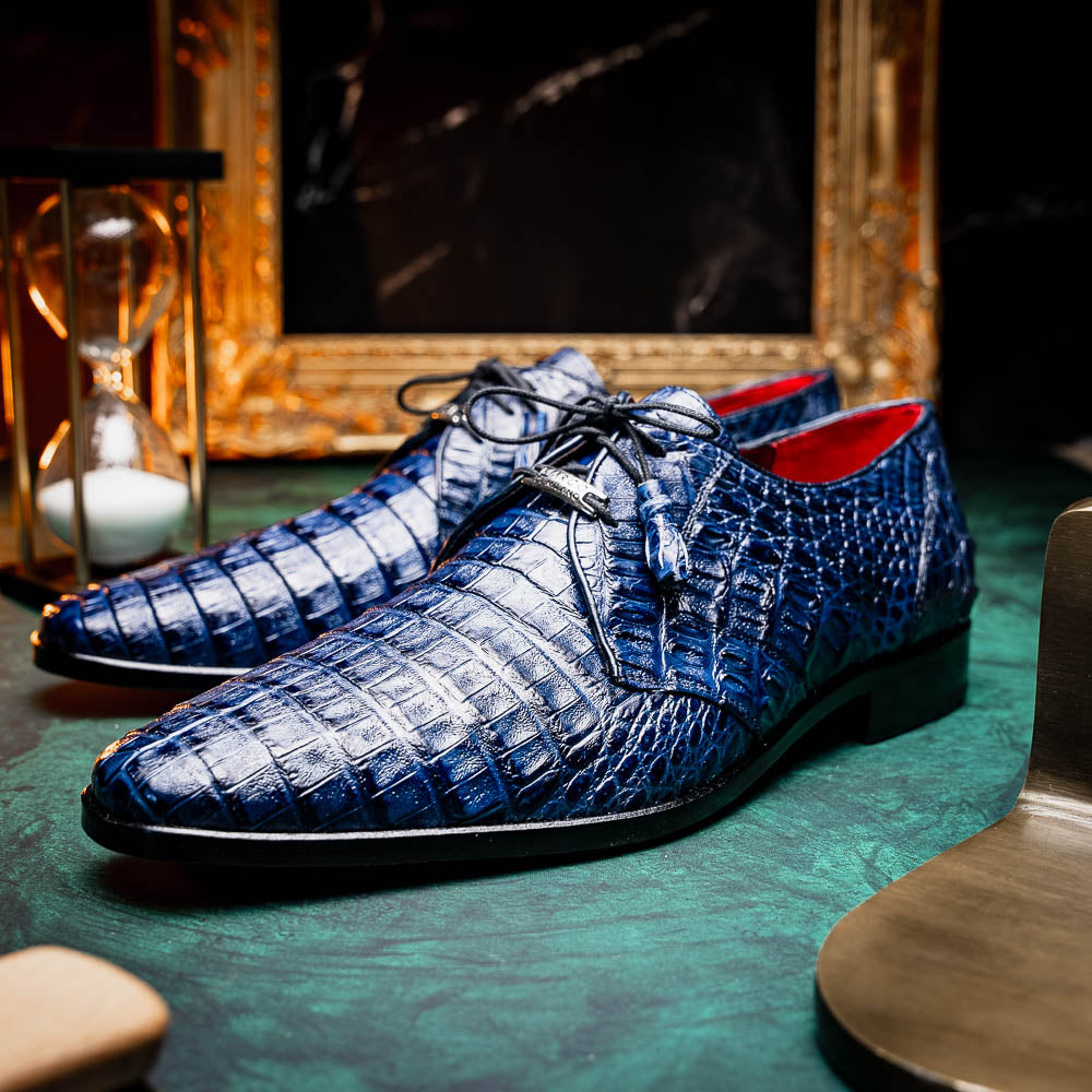 Marco Di Milano Lacio Navy Leather Dress Shoe - 14 USA