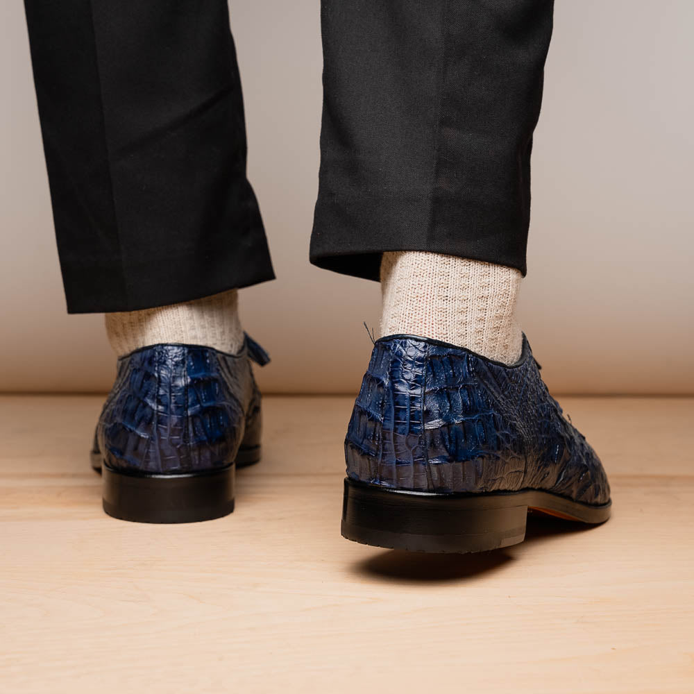 Marco Di Milano Lacio Navy Leather Dress Shoe - 14 USA