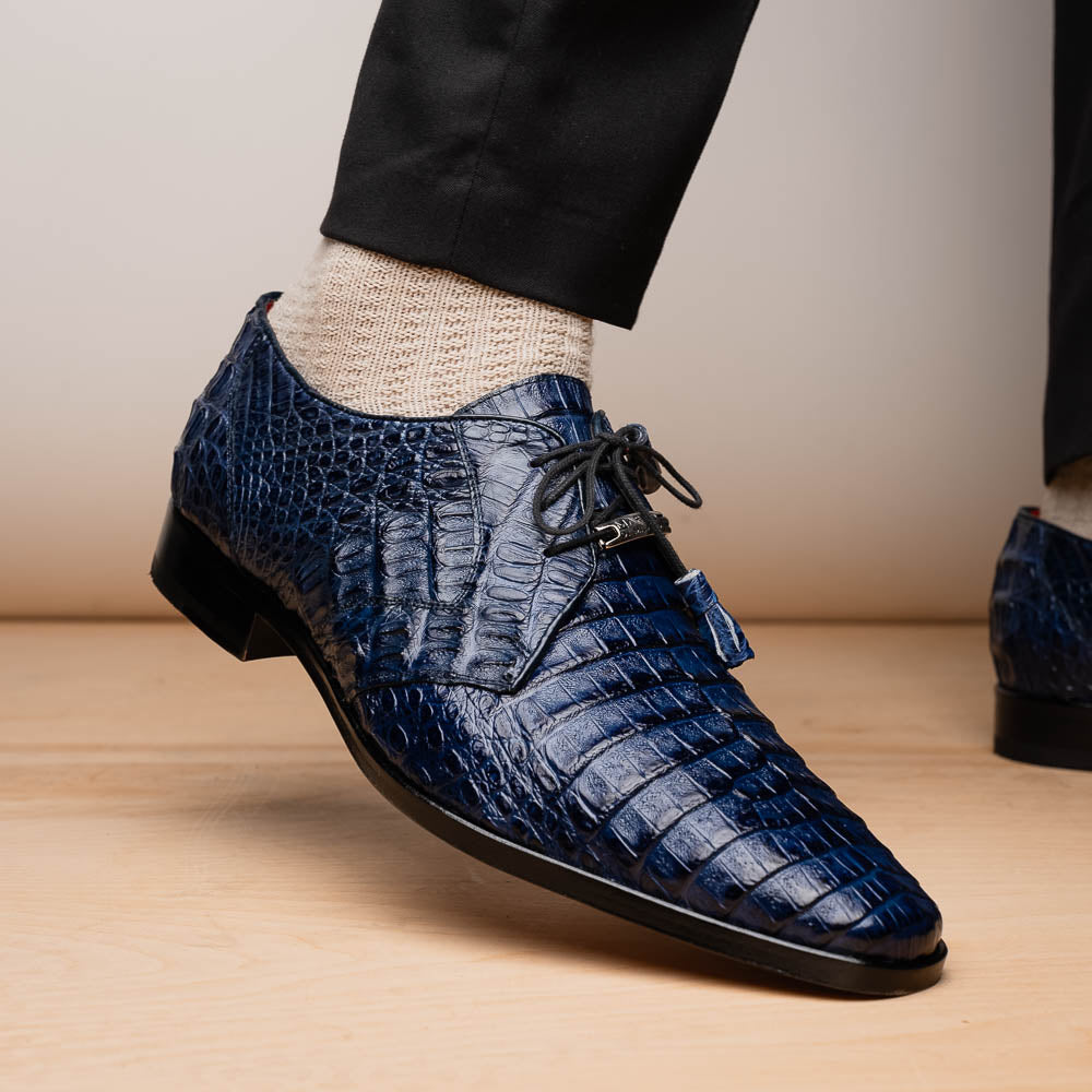 Marco Di Milano Lacio Navy Leather Dress Shoe - 14 USA