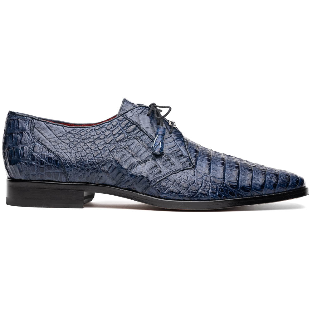 Marco Di Milano Lacio Navy Caiman Crocodile Derby - 13
