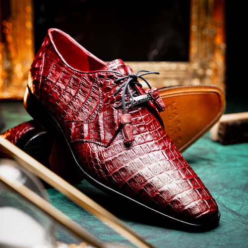 Marco_Di_Milano Lacio Wine Leather Dress Shoe