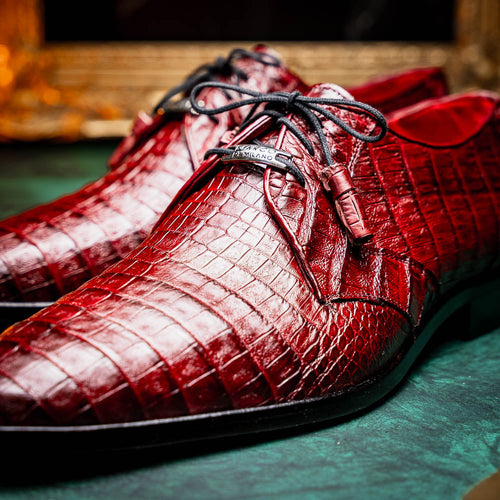 Marco_Di_Milano Lacio Wine Leather Dress Shoe
