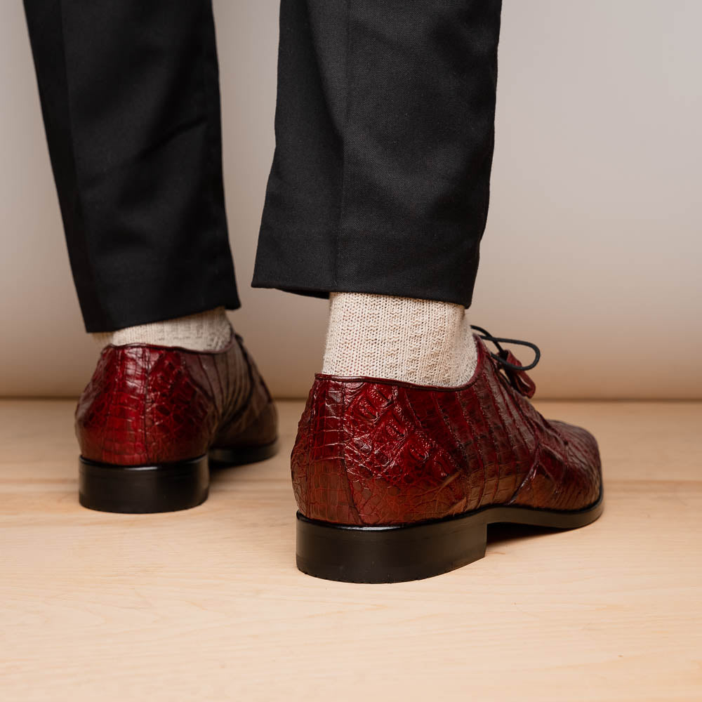 Marco_Di_Milano Lacio Wine Leather Dress Shoe