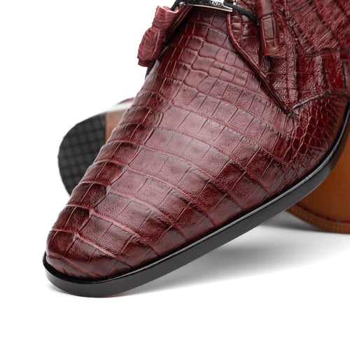 Marco_Di_Milano Lacio Wine Leather Dress Shoe