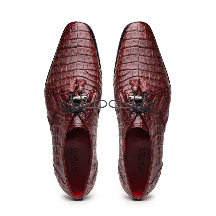 Marco_Di_Milano Lacio Wine Leather Dress Shoe