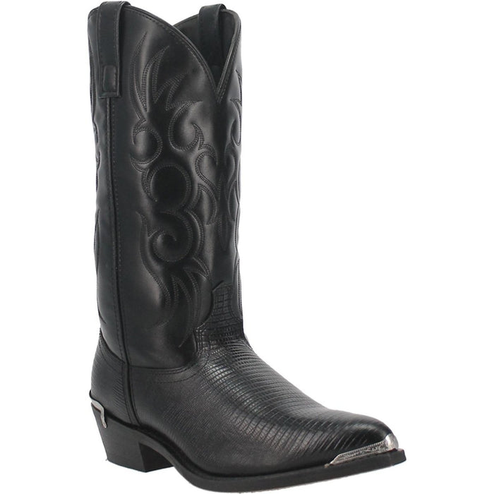 Laredo Men's Atlanta Lizard Print Leather J-Toe Boots - Peanut - 6D