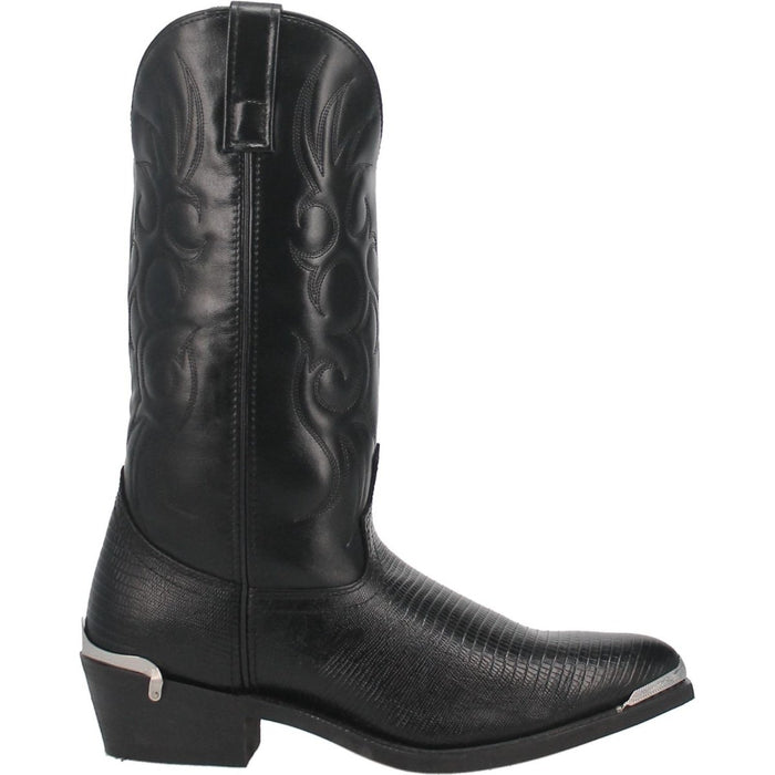 Laredo Men's Atlanta Lizard Print Leather J-Toe Boots - Peanut - 6D