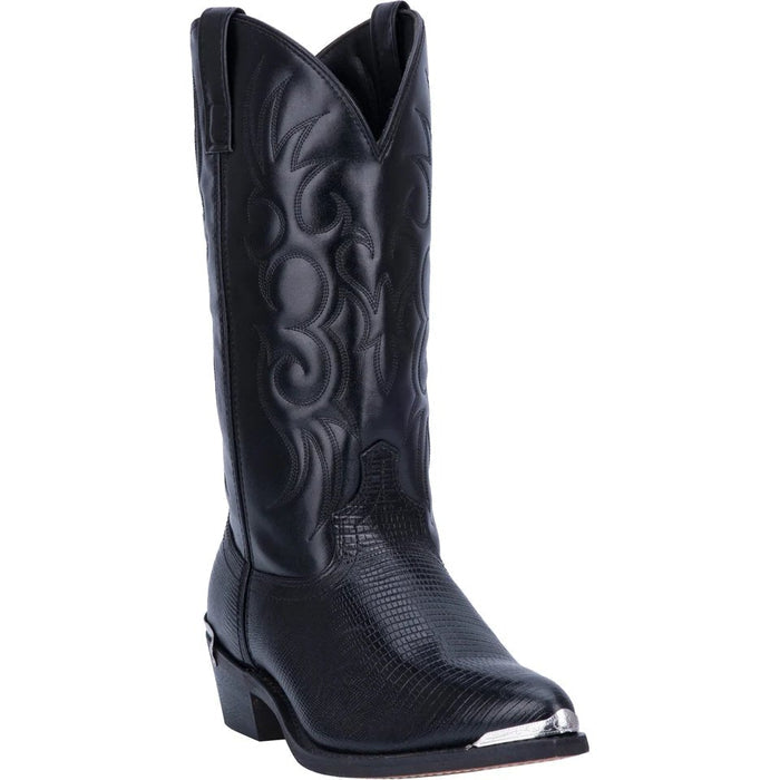 Laredo Men's Atlanta Lizard Print Leather J-Toe Boots - Peanut - 6D