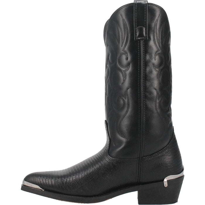 Laredo Men's Atlanta Lizard Print Leather J-Toe Boots - Peanut - 6D