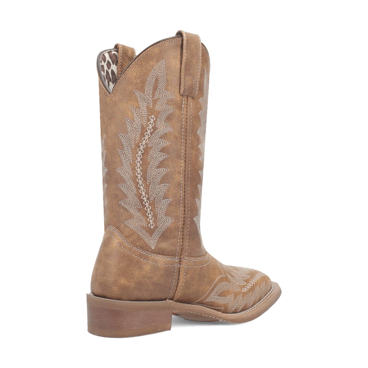 Laredo Women's Cheyenne Broad Square Toe Leather Boots - Tan 5717 - 6M