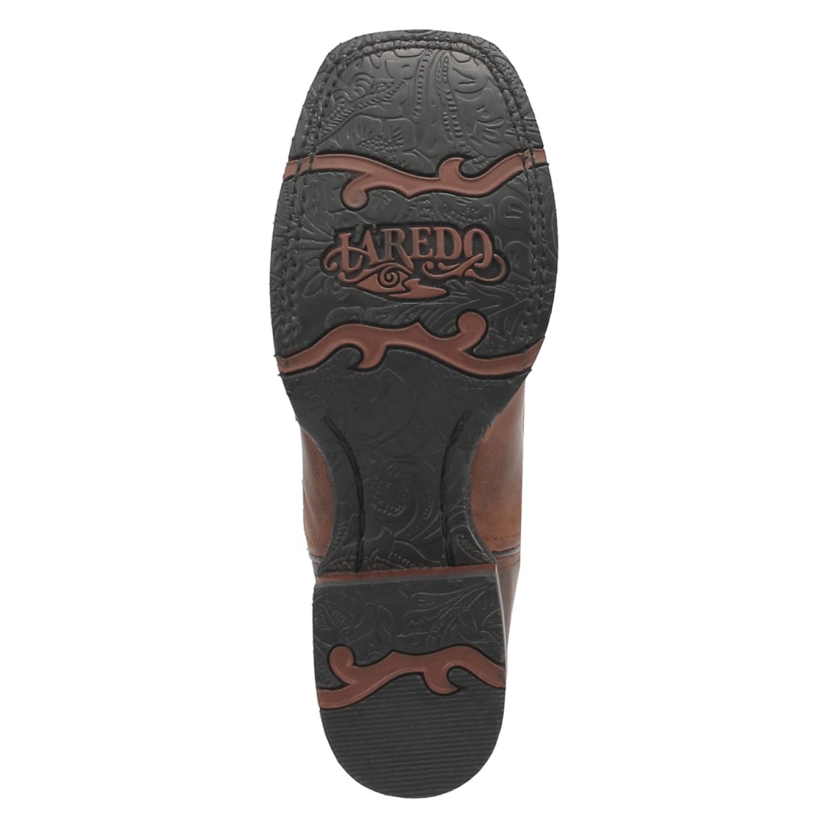 Laredo Women's Faye Broad Square Toe Leather Boots - Brown / Pink 3117 - 8.5M