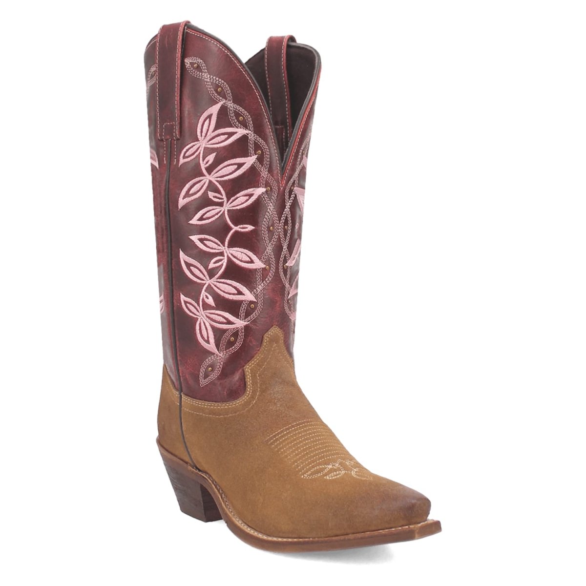 Laredo Women's Kama Snip Toe Leather Boots - Honey/Red 20005 - 6M