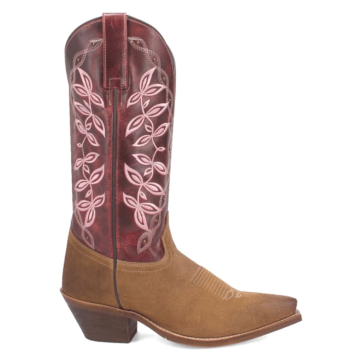 Laredo Women's Kama Snip Toe Leather Boots - Honey/Red 20005 - 6M