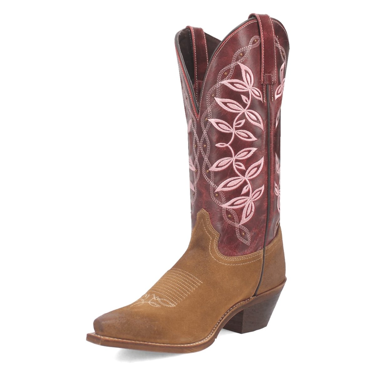 Laredo Women's Kama Snip Toe Leather Boots - Honey/Red 20005 - 6M