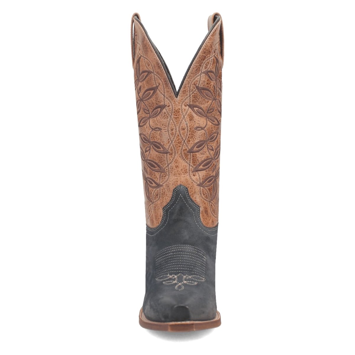 Laredo Women's Kama Snip Toe Leather Boots - Navy/Tan 20009 - 6M