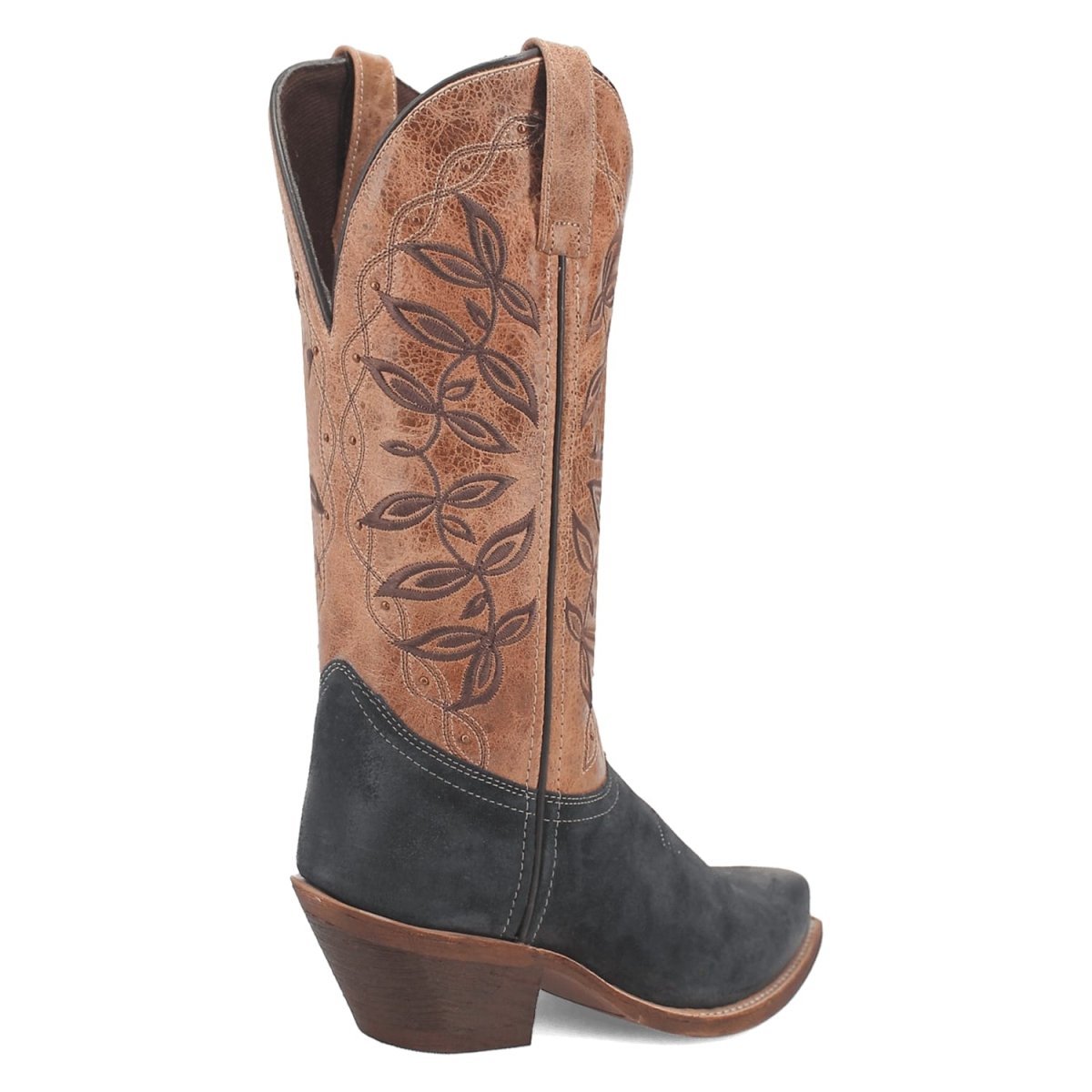 Laredo Women's Kama Snip Toe Leather Boots - Navy/Tan 20009 - 6M